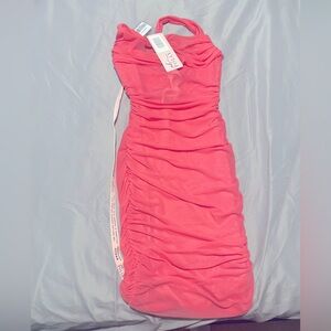 Oh Polly Halter Ruched Mini Dress *Nwt*